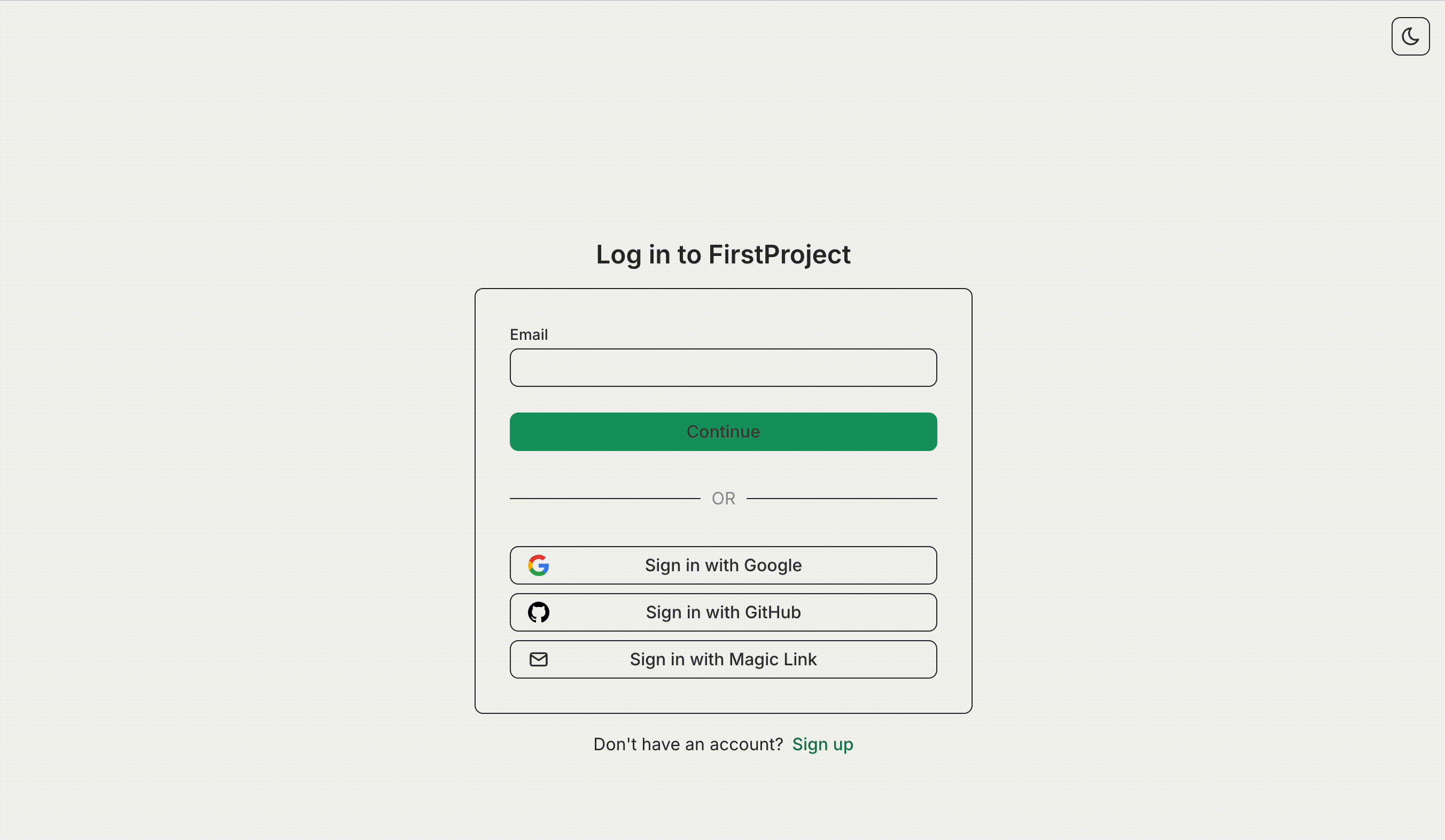 Dark mode gif demo