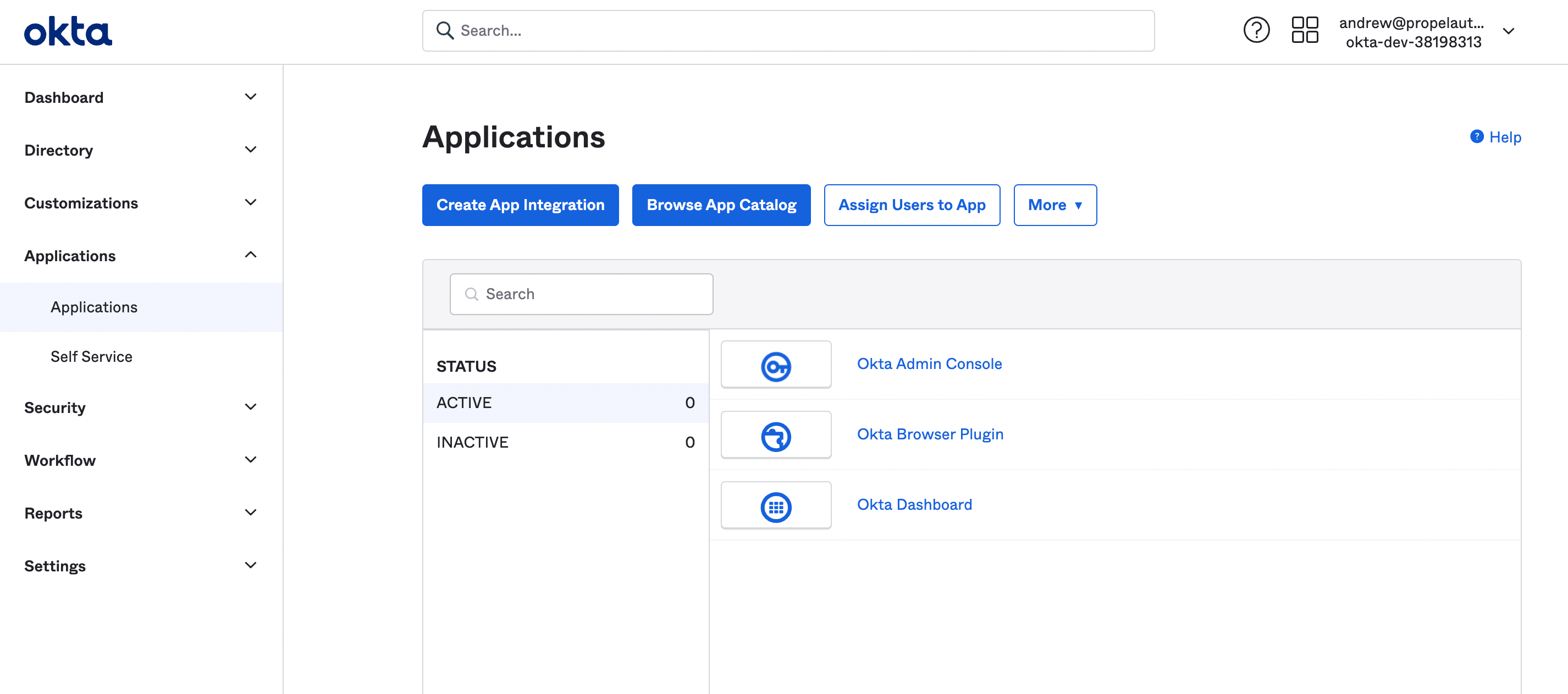 Create App Integration